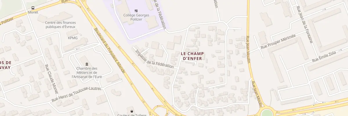 Plan du 35 Rue de la Fédération à Évreux