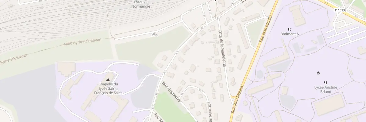 Plan du 13 Rue Portevin à Évreux