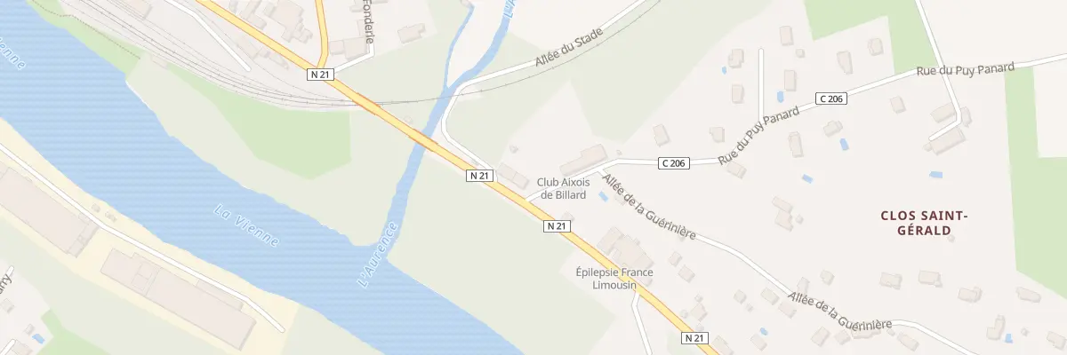 Plan du 1B Rte de Limoges à Aixe-sur-Vienne