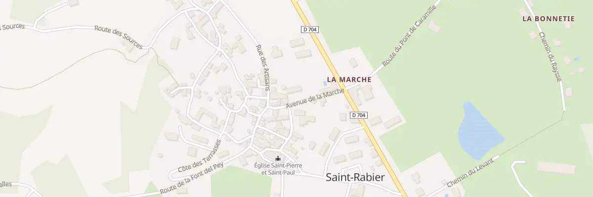 Plan du 611 Le Bourg à Saint-Rabier