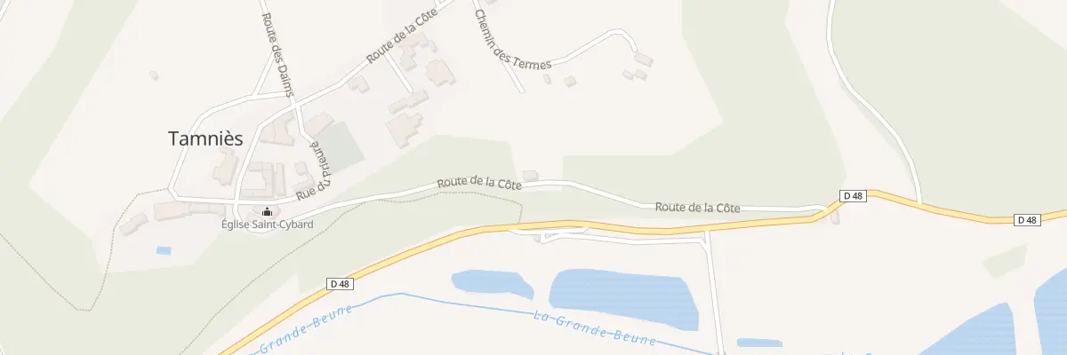Plan du 282 Rte de la Côte à Tamniès