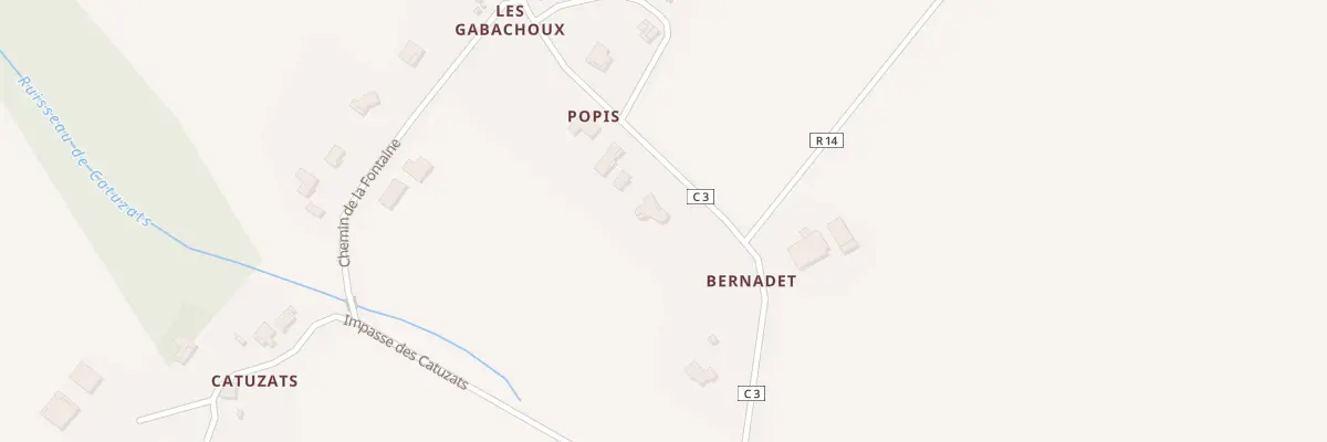 Plan du 5304 Bernadet à Bourret