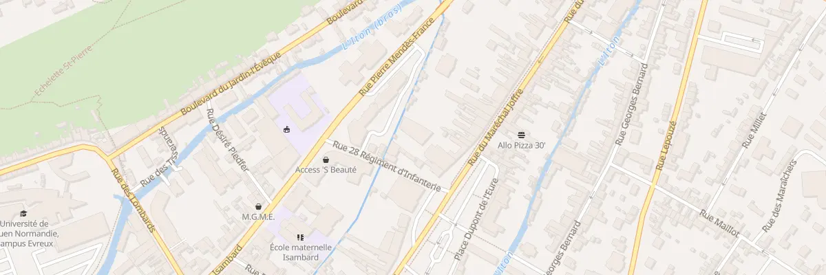 Plan du 21 Pl Dupont de l’Eure à Évreux