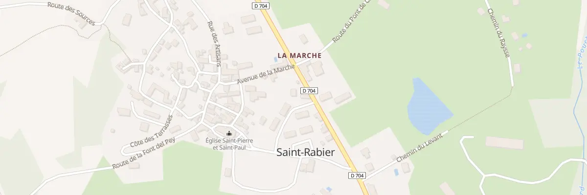 Plan du 1 Le Bourg à Saint-Rabier