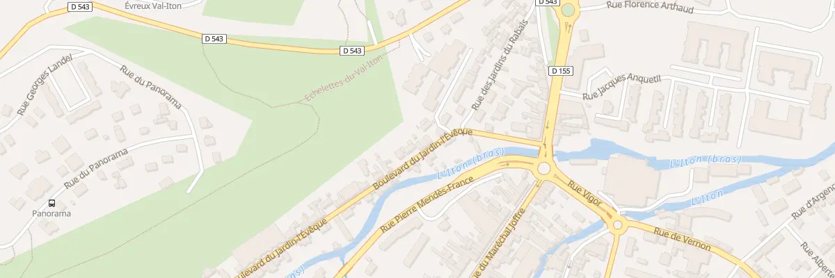 Plan du 75B Bd du Jardin l’Évêque à Évreux