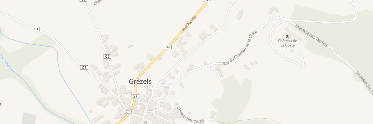 Plan du 107 Rue du Château de la Coste à Grézels