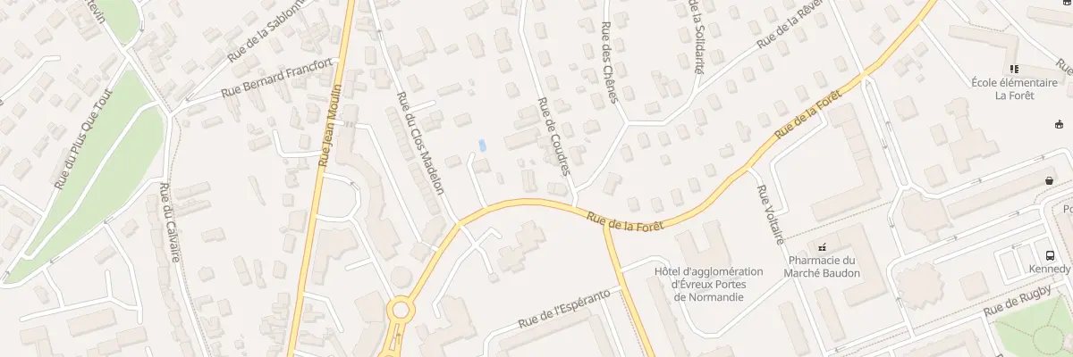 Plan du 74 Rue de la Forêt à Évreux