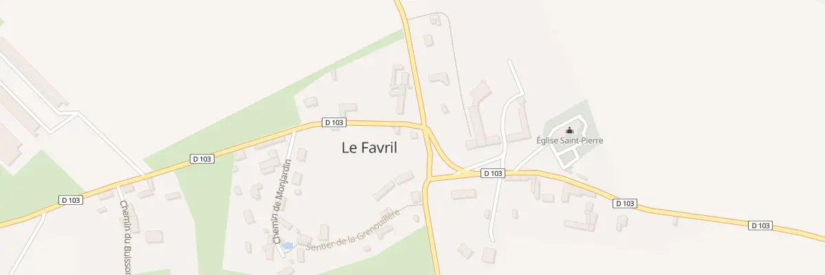 Plan du 48 Rte de l’Église au Favril
