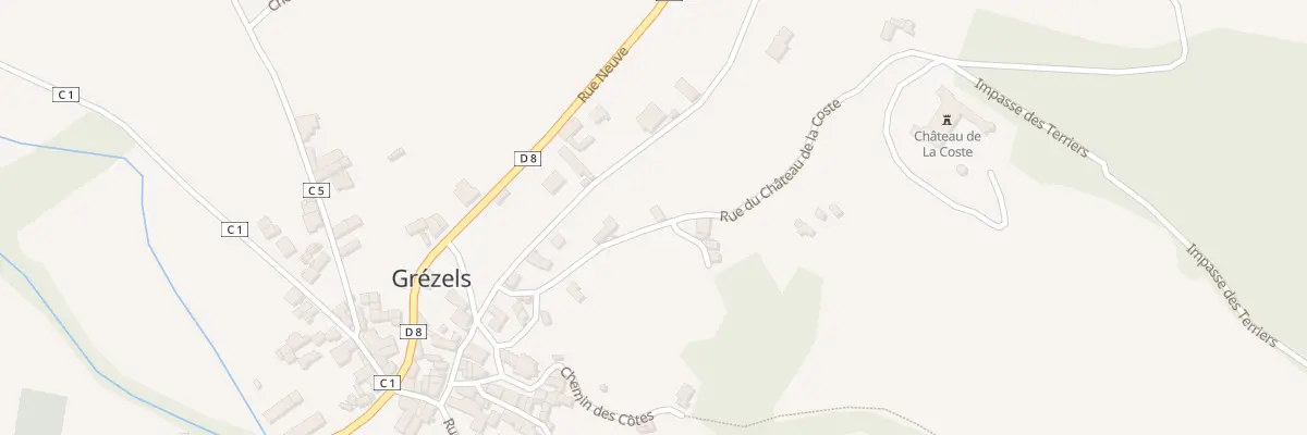 Plan du 165 Rue du Château de la Coste à Grézels