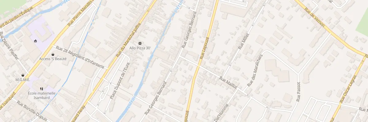 Plan du 2 Rue Maillot à Évreux