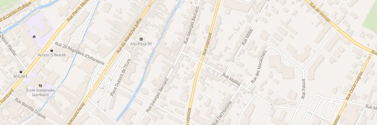Plan du 2B Rue Maillot à Évreux