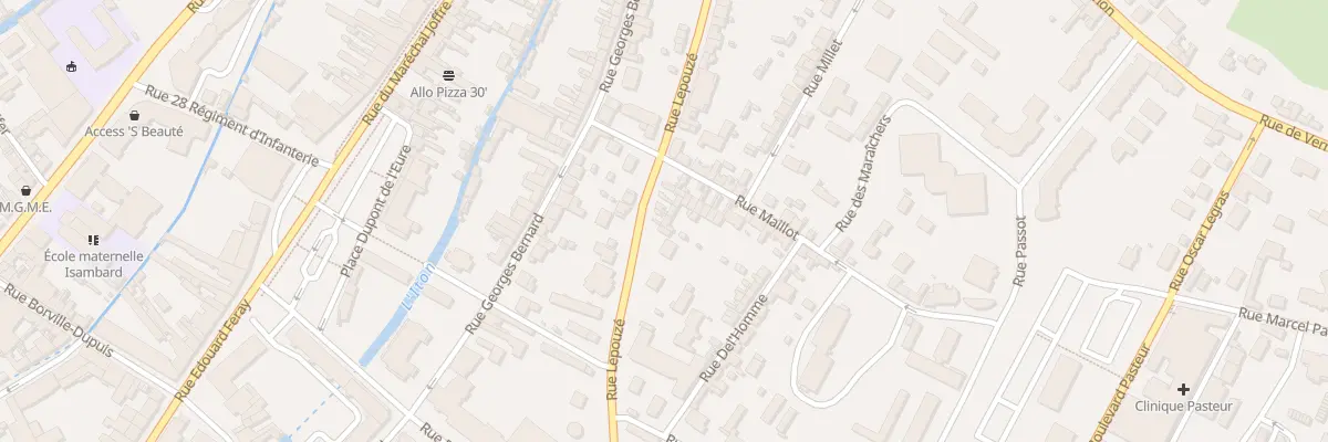 Plan du 36 Rue Lépouzé à Évreux