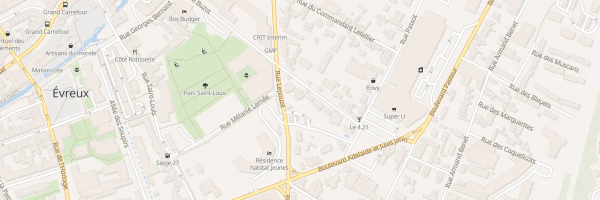 Plan du 10 Rue Buzot à Évreux