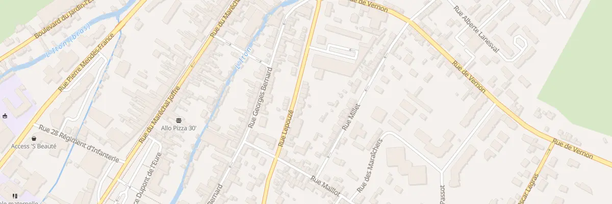 Plan du 50 Rue Lépouzé à Évreux