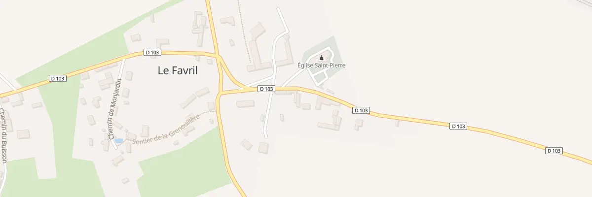 Plan du 8 Pl de l’Église au Favril