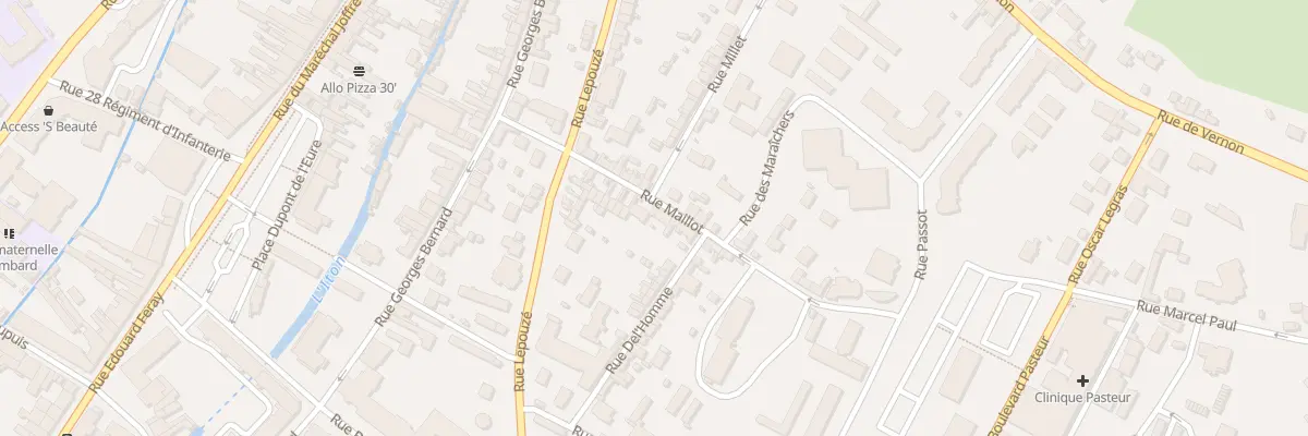 Plan du 22 Rue Maillot à Évreux