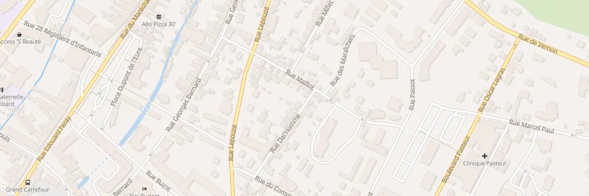 Plan du 28 Rue Maillot à Évreux
