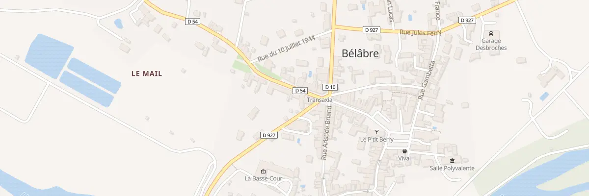 Plan du 5 Rue Emile Zola à Bélâbre