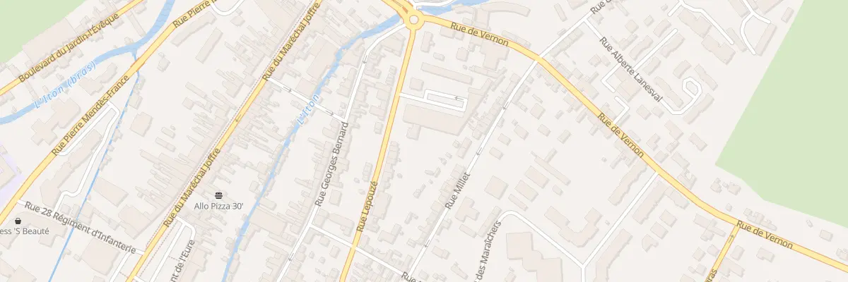 Plan du 58 Rue Lépouzé à Évreux