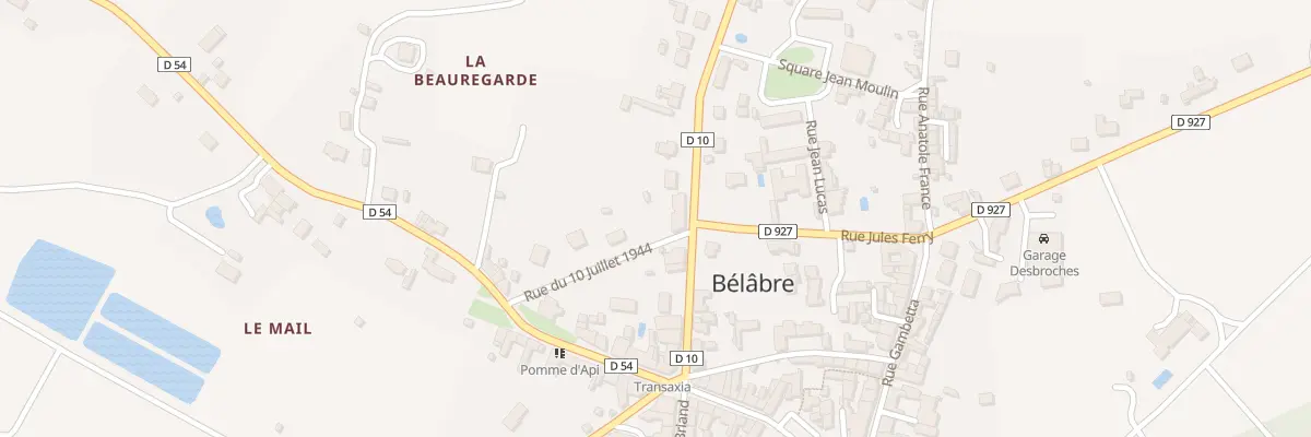 Plan du 13 Av Jean Jaurès à Bélâbre