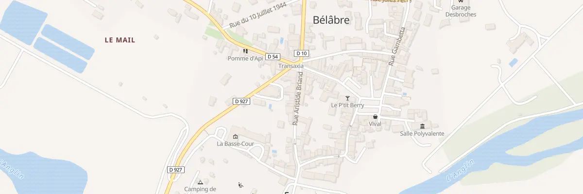 Plan du 6 Rue Aristide Briand à Bélâbre