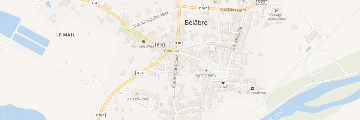 Plan du 1 Rue Aristide Briand à Bélâbre