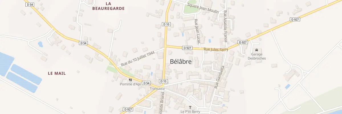 Plan du 2 Rue Jules Ferry à Bélâbre