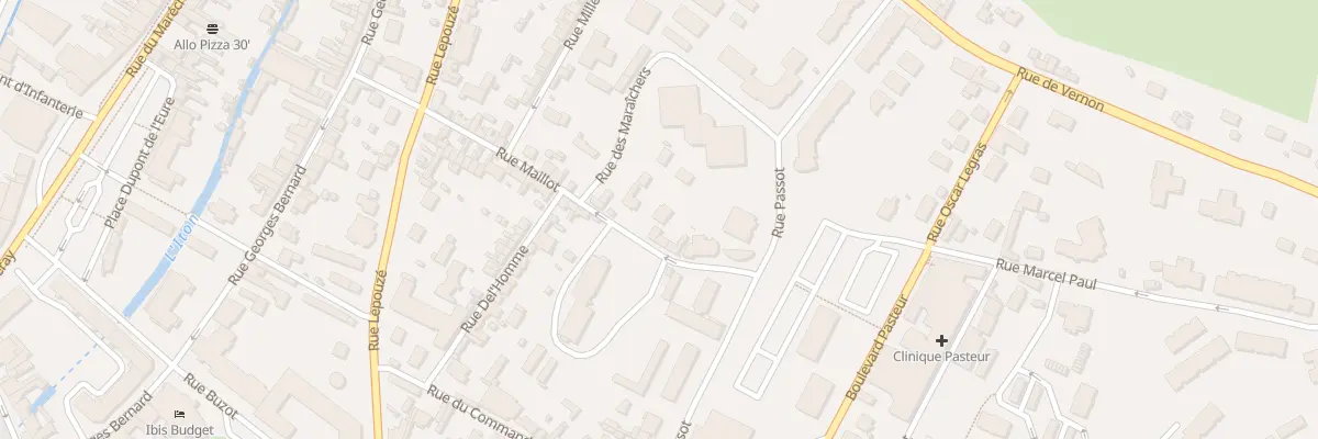 Plan du 33 Rue Maillot à Évreux