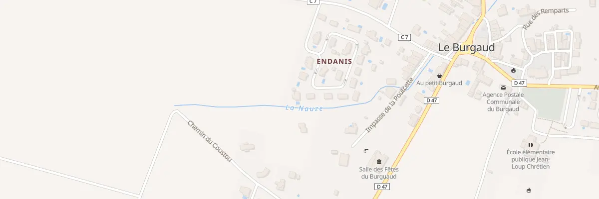 Plan du 6 Endanis au Burgaud