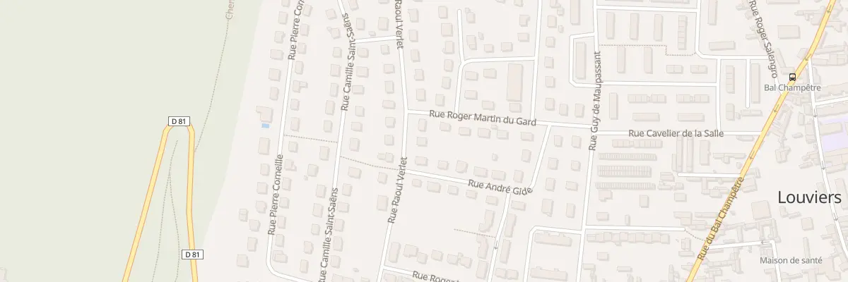 Plan du 14 Rue Raoul Verlet à Louviers