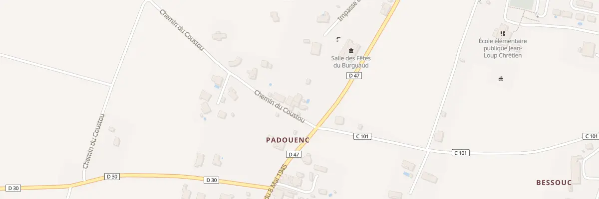 Plan du 33 Padouenc au Burgaud