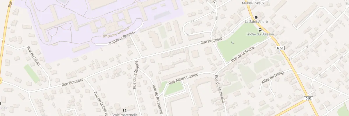 Plan du 40 Rue Bottolier à Évreux