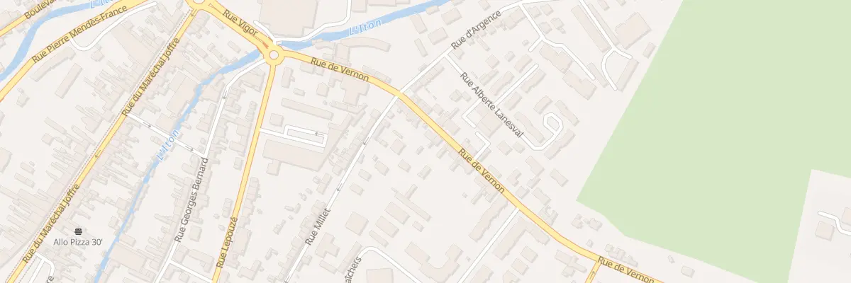 Plan du 24 Rue de Vernon à Évreux