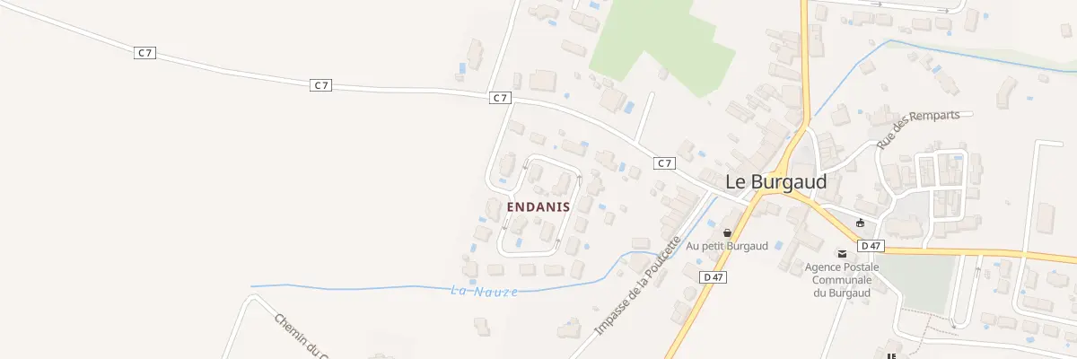 Plan du 7 Endanis au Burgaud