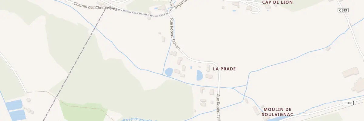 Plan du 305 Rue Robert Travers à Vézac