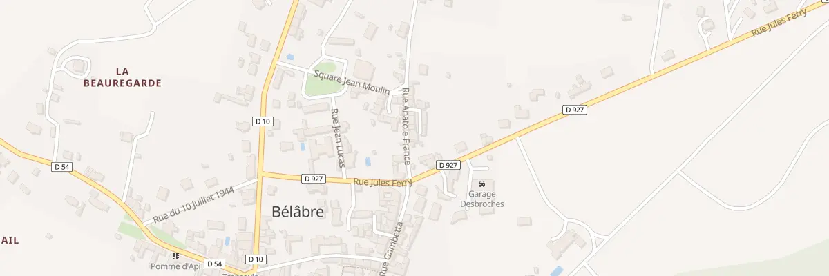 Plan du 2 Rue Anatole France à Bélâbre