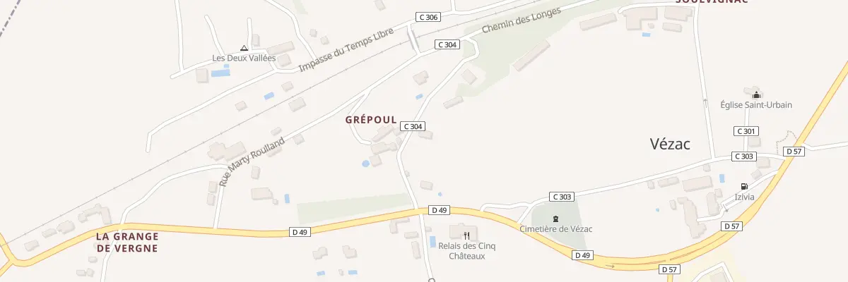 Plan du 90 Rue Germaine Tillon à Vézac