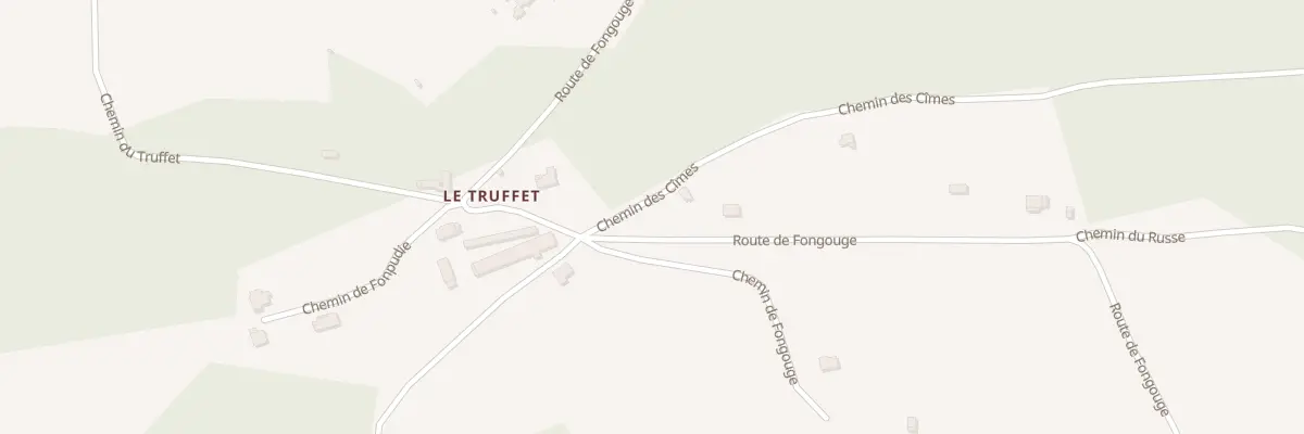 Plan des Quatre Chemins de Fong à Montignac-Lascaux
