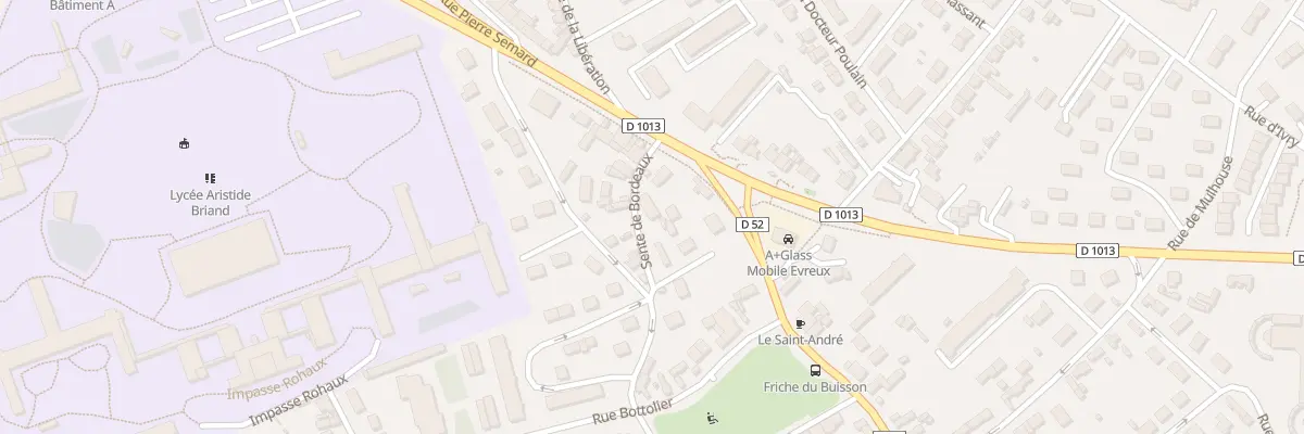 Plan du 5B Sen Sainte de Bordeaux à Évreux