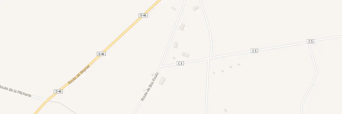 Plan du 7 Rte de Bos Foulu à Burgnac