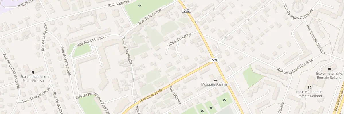 Plan du 6 All de Nancy à Évreux
