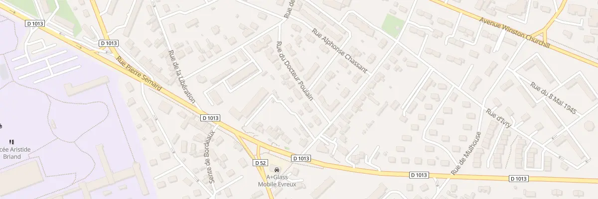 Plan du 9 Rue du Docteur Poulain à Évreux