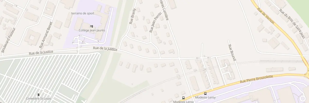 Plan du 1 Rue Jean Perrin à Évreux