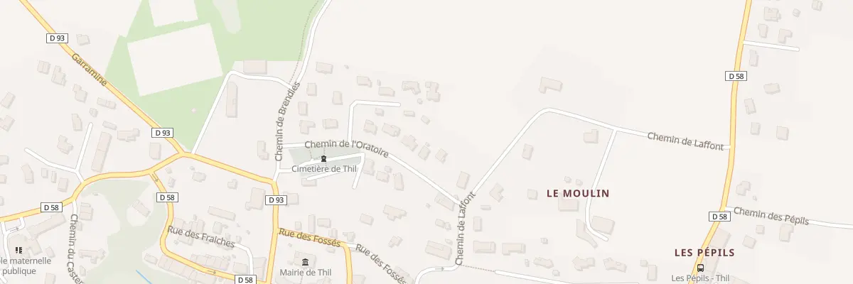Plan du 224 Che de L’Oratoire à Thil