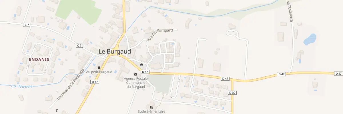 Plan de Pl de la Mairie au Burgaud