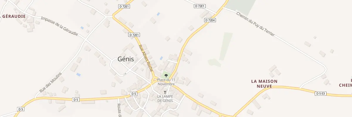 Plan du 1 Rte du Pervendoux à Génis