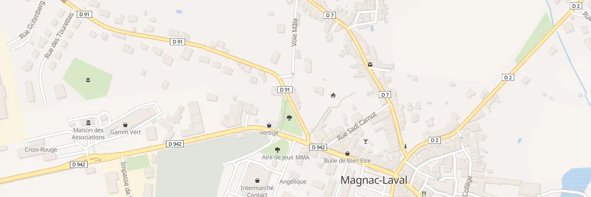 Plan du 8 Av Joliot Curie à Magnac-Laval