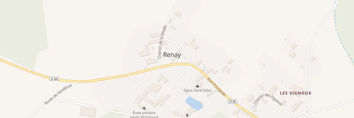 Plan du 16 Rue Principale à Renay