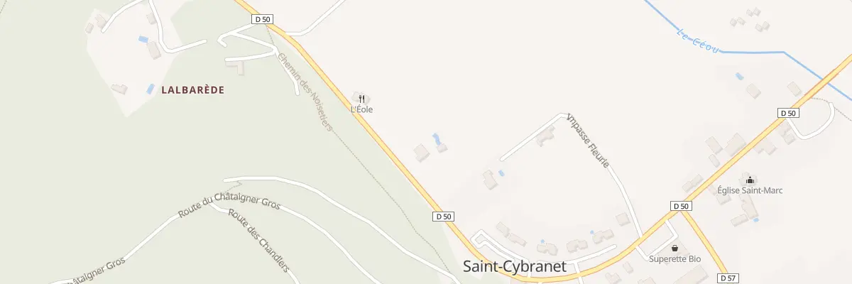 Plan du 120 Plaine de Lalbarede à Saint-Cybranet