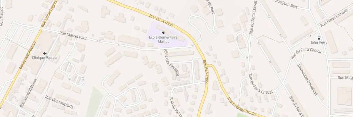 Plan du 66 Rue Marcel Paul à Évreux